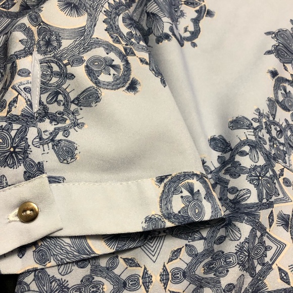 Blue Long Sleeve Printed Blouse Paraphrase - Picture 6 of 7